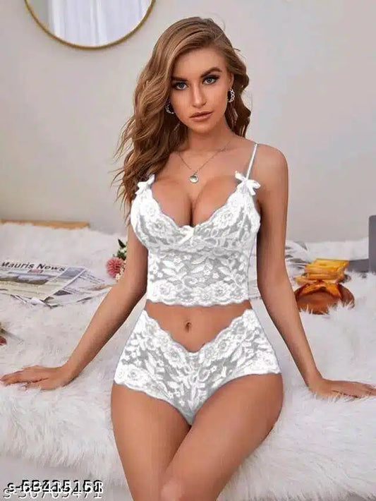Babydolls for Women (White, L) (Set of 1)